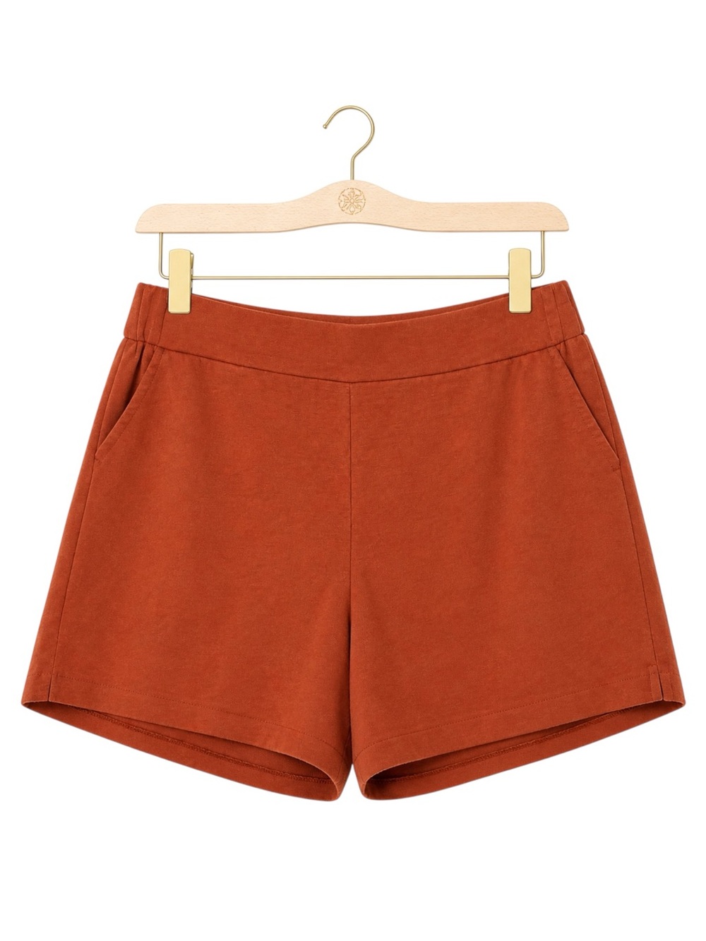 Nine West Pull On Shorts Rust Orange Elastic‎ Waist XL Summer Polished